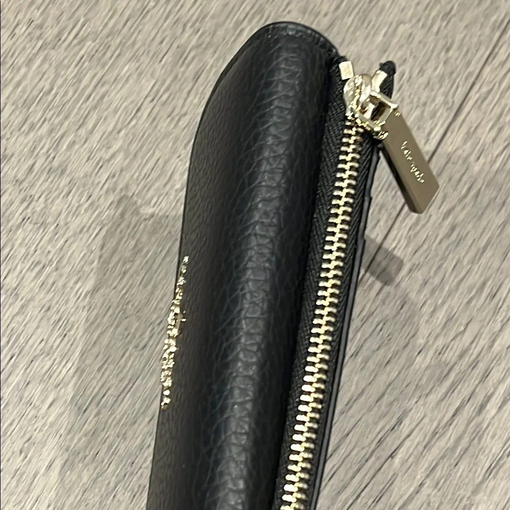 Kate Spade Black Dumpling Pebbled Leather Card Holder Wallet - Picture 5 of 9